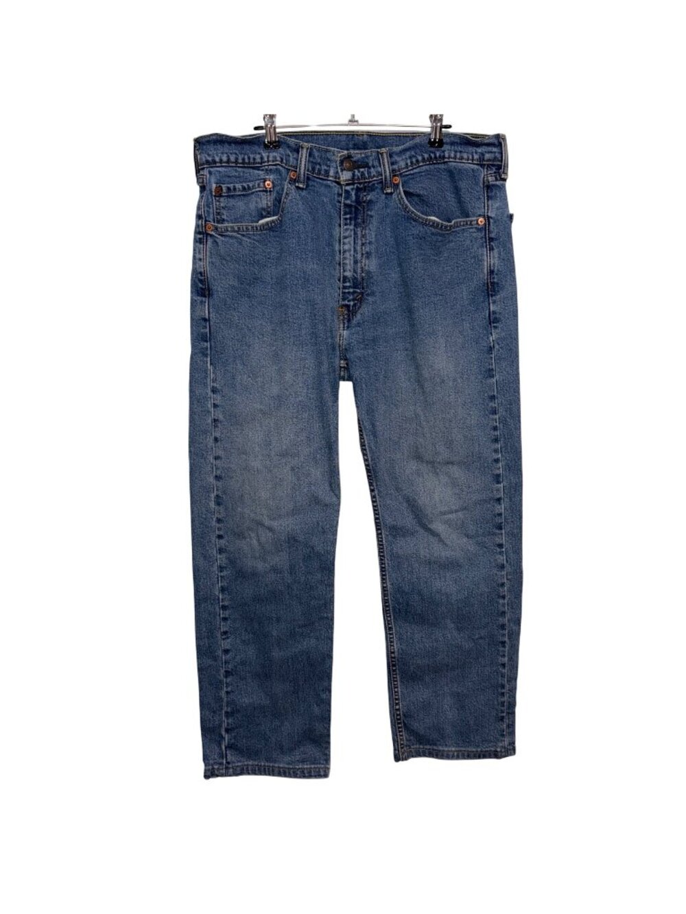 Levis Mens 505 Regular Fit Straight Leg Jeans W36 L30 Denim
